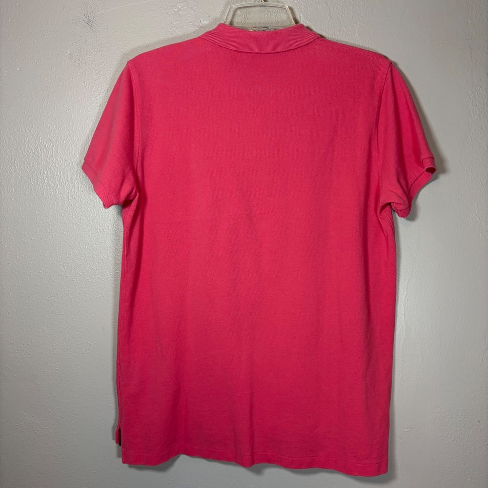 Ralph Lauren Classic Fit Pink Polo Shirt Short Sleeve Cotton Mesh Womens Large - Picture 2 of 9